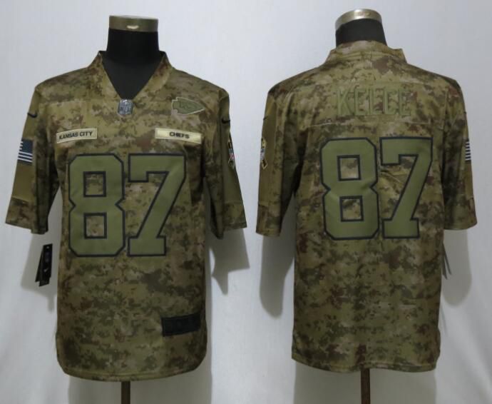 Men Kansas City Chiefs #87 Kelce Nike Camo Salute to Service Limited NFL Jerseys->kansas city chiefs->NFL Jersey